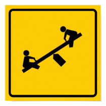 Playground Area Highway Sign posters by wesleyowns Playground Area Highway Sign posters
