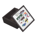 Playground - Digital Abstract Painting Premium Keepsake Boxes