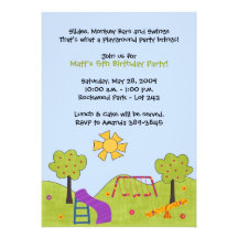 Playground Invitations