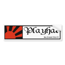 playhat rising sun STICKER bumper stickers by bigphil771 playhat rising sun STICKER bumper stickers
