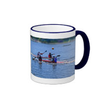 playing a water game, mug