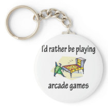 Playing Arcade Games Keychain