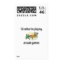 Playing Arcade Games Stamp