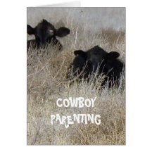 Playing Baby Games - Cowboy Parenting Greeting Card