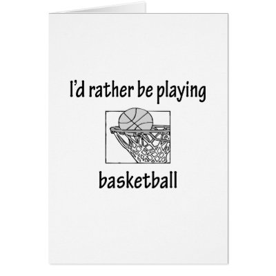 Playing Basketball Greeting Cards by fullofNuts