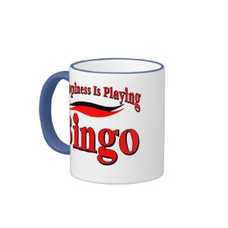 Playing Bingo Coffee Mugs