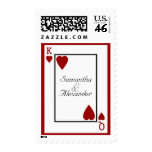 Playing Card King and Queen Wedding Stamp