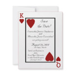 Playing Card King/Queen Save the Date Custom Announcement