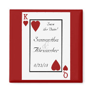 Playing Card King/Queen Save the Date Magnet magnet