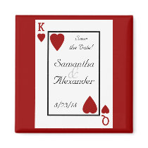 Playing Card King/Queen Save the Date Magnet