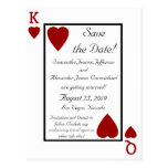 Playing Card King/Queen Save the Date Postcard postcards