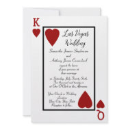 Playing Card King/Queen Wedding Invitations invitation