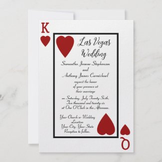 Playing Card King/Queen Wedding Invitations