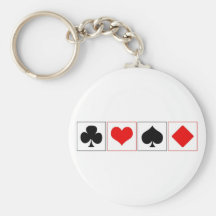 Playing card suits keychain