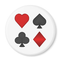 Playing Card Suits: Refrigerator Magnet
