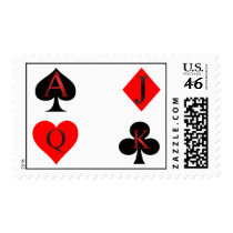 Playing Card Suits Postage Stamps