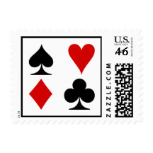 Playing Card Suits Postage Stamp