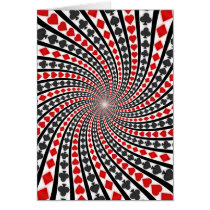 Playing Card Suits Spiral:
