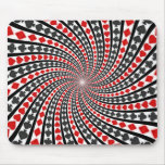 Playing Card Suits Spiral: Custom Mousepad