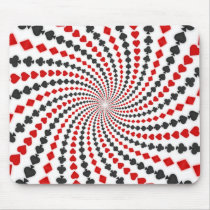Playing Card Suits Spiral: Custom Mousepad
