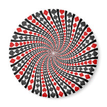 Playing Card Suits Spiral: Refrigerator Magnets