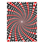Playing Card Suits Spiral: Postcard