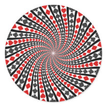 Playing Card Suits Spiral: Sticker