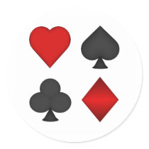 Playing Card Suits: stickers