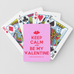 [Two hearts] keep calm and be my valentine  Playing Cards