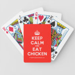 [Crown] keep calm and eat chicken  Playing Cards