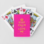[Crown] keep calm and love me  Playing Cards