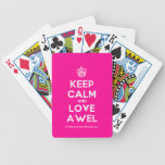 [Cupcake] keep calm and love awel  Playing Cards