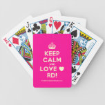 [Crown] keep calm and love ♥ rd!  Playing Cards