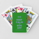 [UK Flag] keep calm and bog off  Playing Cards