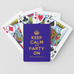 [Crown] keep calm and party on  Playing Cards