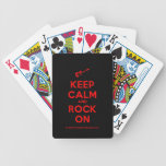 [Electric guitar] keep calm and rock on  Playing Cards