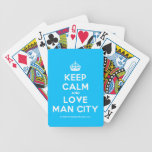 [Crown] keep calm and love man city  Playing Cards