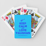 [Electric guitar] keep calm and love vaughan  Playing Cards