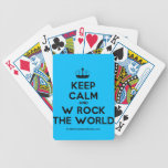 [Knitting crown] keep calm and w rock the world  Playing Cards