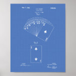 Playing Cards 1926 Patent Art Blueprint Poster