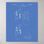 Playing Cards 1972 Patent Art Blueprint Poster