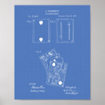 Playing Cards 1976 Patent Art Blueprint Poster