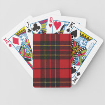Playing Cards Brodie Red Modern Tartan Print