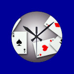 PLAYING CARDS GAMES POKER BLACKJACK GAMBLING GOFIS wall clocks