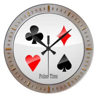 Playing Cards Suits Wall Clocks