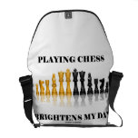 Playing Chess Brightens My Day (Reflective Chess) Courier Bag