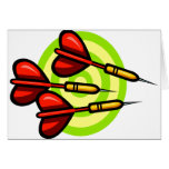 Playing Darts Card