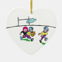 playing football kids christmas ornament