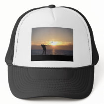 Playing Golf At Sunset Hat