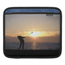 Playing Golf At Sunset ipad sleeves